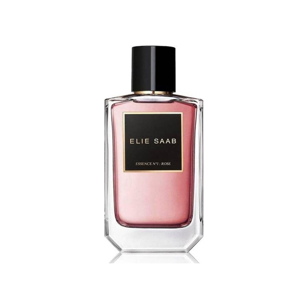Refect Beauty Elie Saab La Collection Essence No.1 Rose perfume bottle with pink liquid and black label