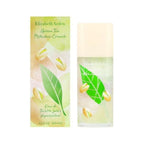 Refect Beauty Elizabeth Arden Green Tea Pistachio Crunch perfume bottle and box with green leaf and pistachio design