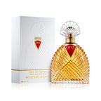 Refect Beauty Emanuel Ungaro Diva Eau de Parfum bottle with its elegant pleated glass design and matching white box.