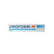 Refect Beauty Emoform-NF fluoride-free toothpaste box for sensitive teeth and gums in white and blue packaging.
