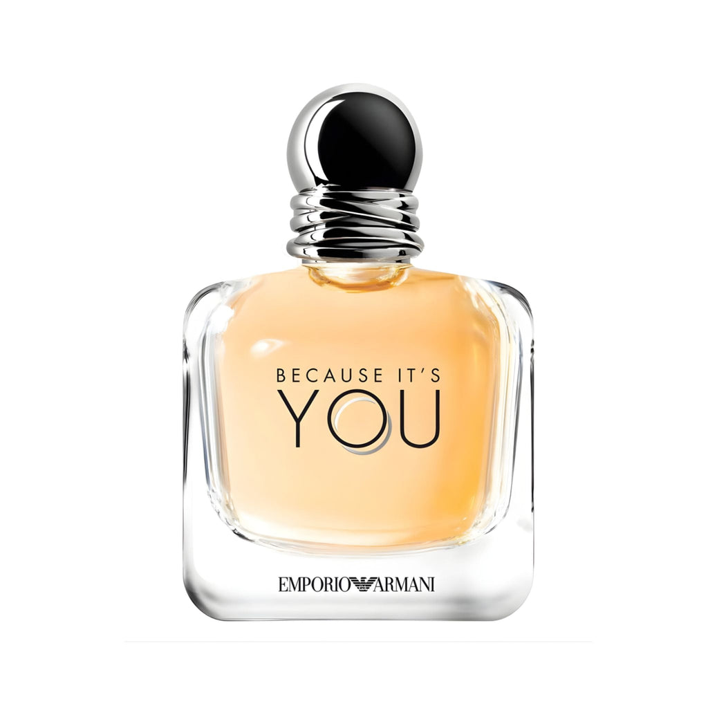 Refect Beauty Emporio Armani Because It’s You Eau de Parfum in a clear glass bottle with a silver cap