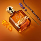 Refect Beauty Emporio Armani Stronger With You Amber perfume bottle with lavender, vanilla bean, and amber resin.
