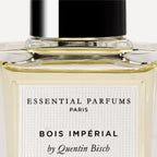 Refect Beauty Essential Parfums Bois Impérial unisex eau de parfum bottle with textured white label and gold liquid