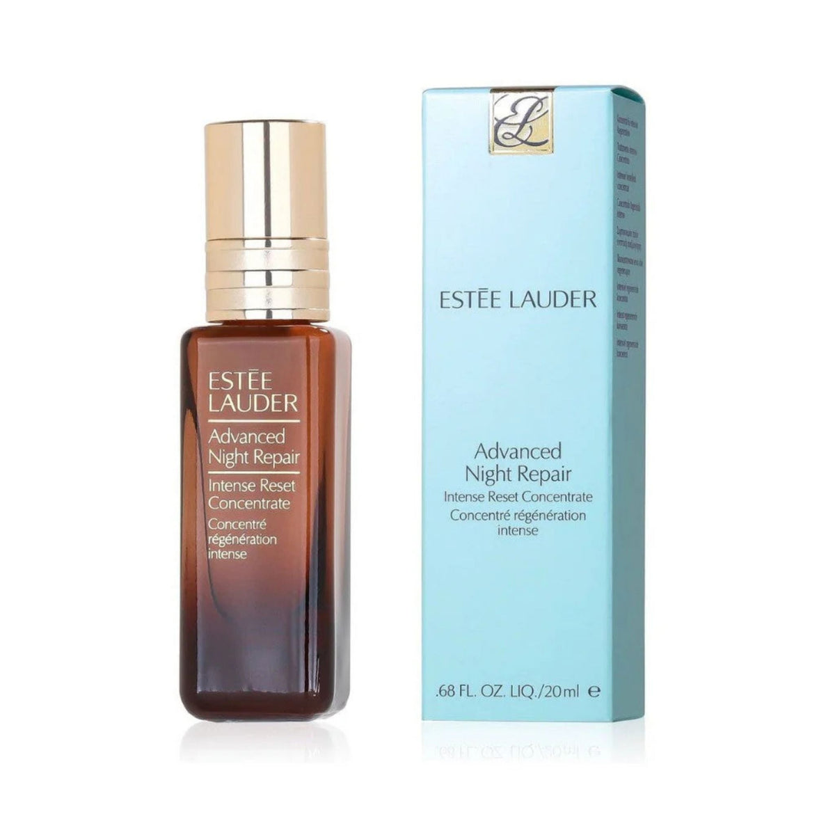 Refect Beauty Estée Lauder Advanced Night Repair Intense Reset Concentrate bottle and light blue packaging box