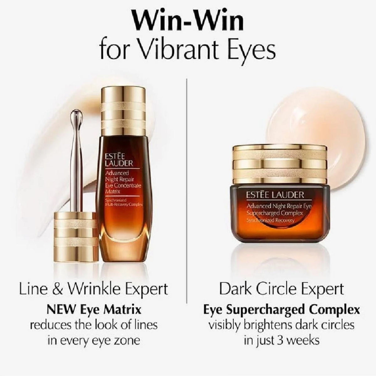 Refect Beauty Estee Lauder Advanced Night Repair eye cream and concentrate matrix jars with applicator wand