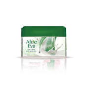 Refect Beauty Eva Aloe Vera hair cream in a white jar with a green lid, featuring aloe vera and milk splash graphics.