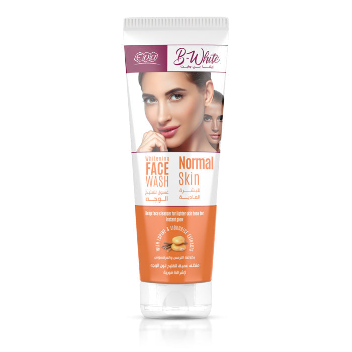 Refect Beauty Eva B-White whitening face wash tube for normal skin with brightening ingredients