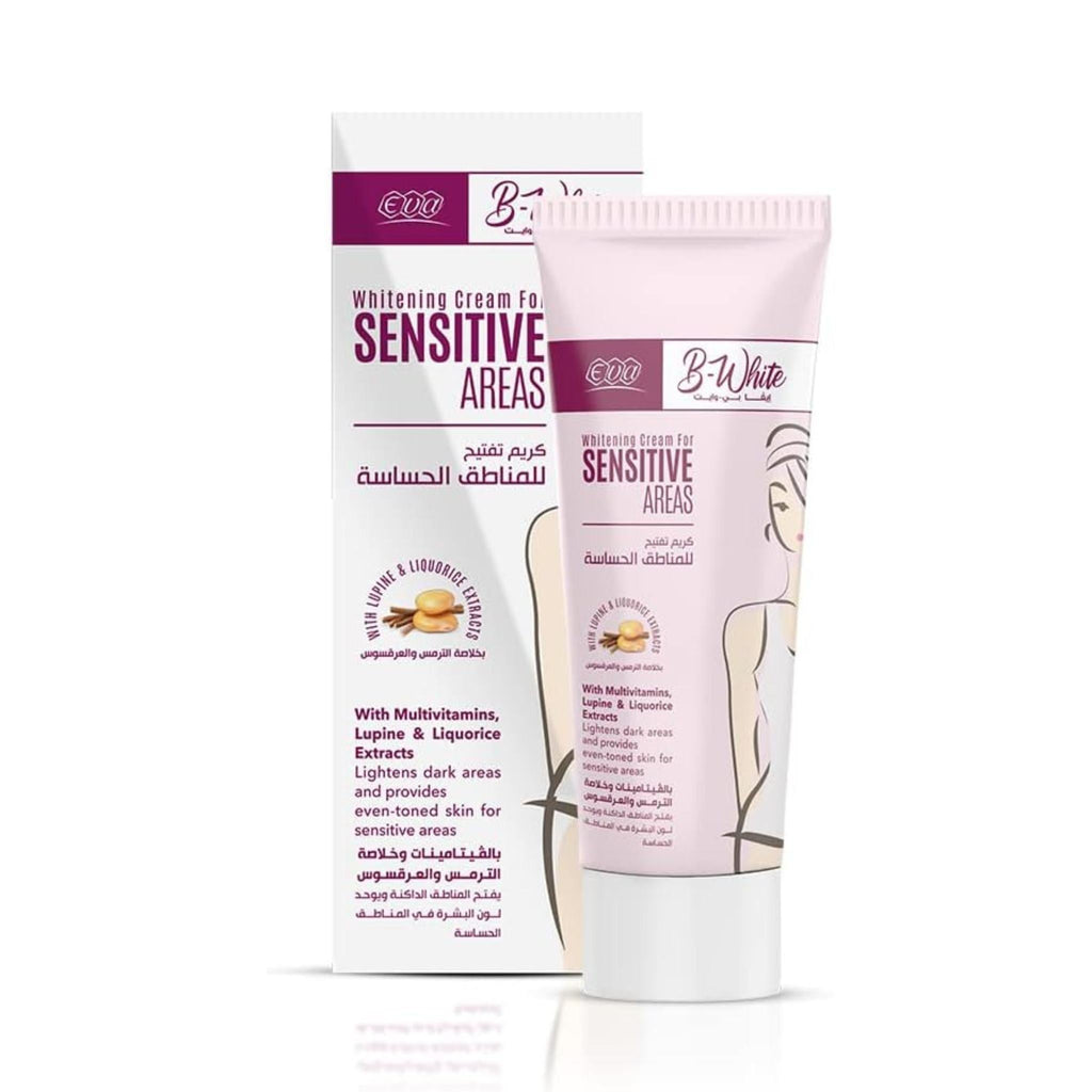 Refect Beauty Eva B-White whitening cream for sensitive areas in a white tube and matching product box