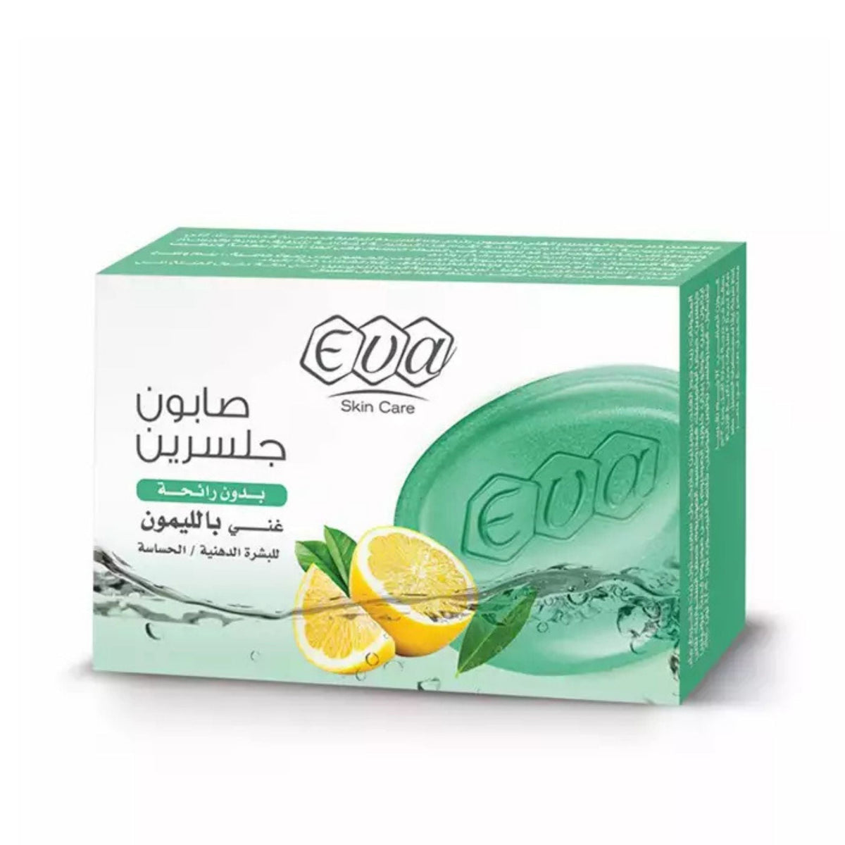 Refect Beauty Eva Skin Care glycerin soap bar for oily and sensitive skin with lemon extract in green packaging
