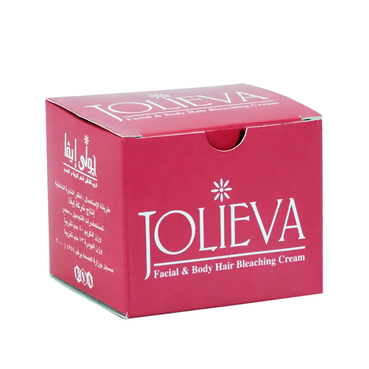 Refect Beauty Eva Jolieva facial and body hair bleaching cream in a vibrant pink box for gentle hair lightening.