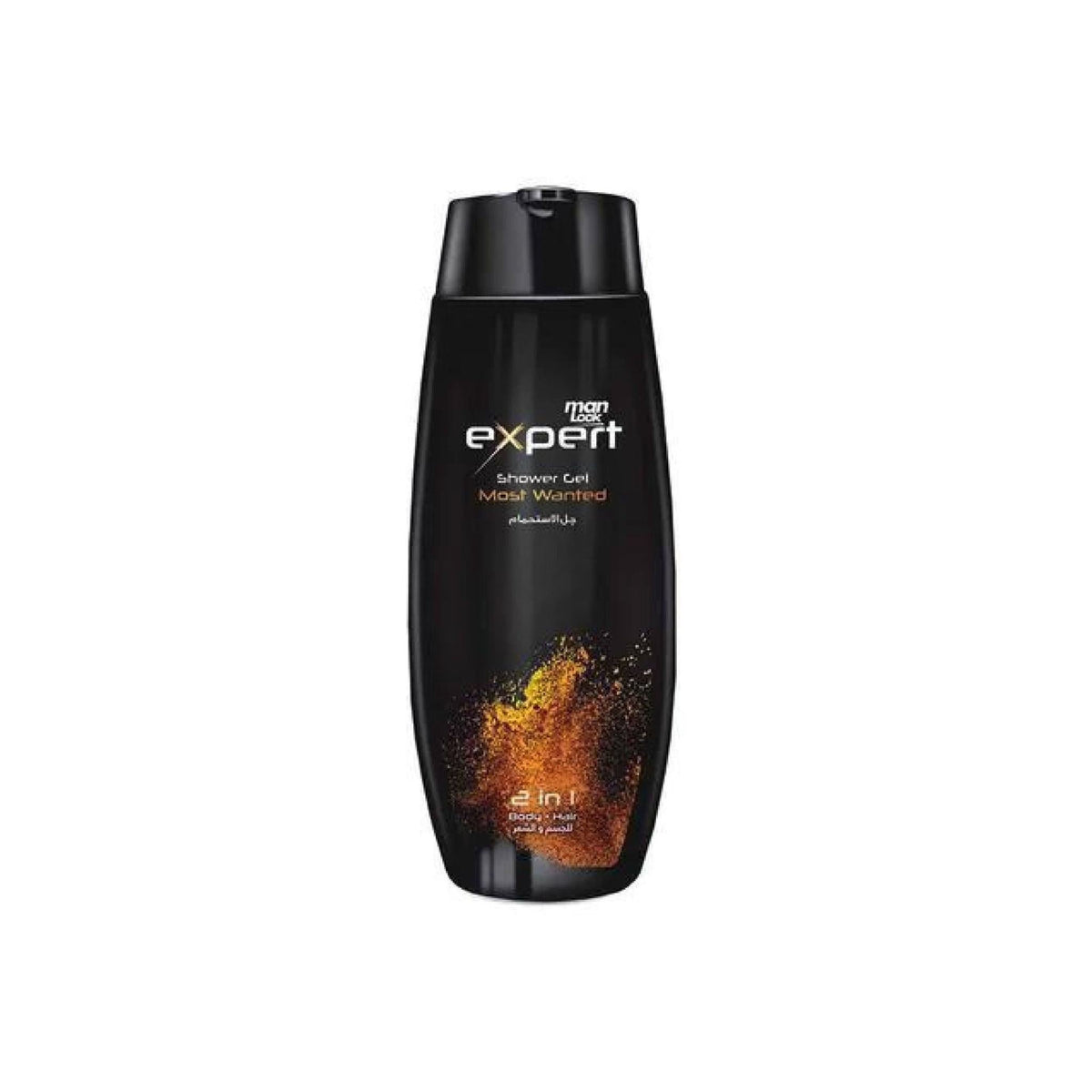 Refect Beauty Eva Man Look Most Wanted 2-in-1 shower gel in a black bottle with orange accent details