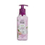 Refect Beauty Eva Optimum Care Marshmallow body lotion in a light pink bottle with a purple pump dispenser.