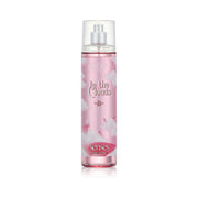 Refect Beauty Eva Senses In The Clouds body splash in a tall pink spray bottle with a clear cap and cloud graphics.