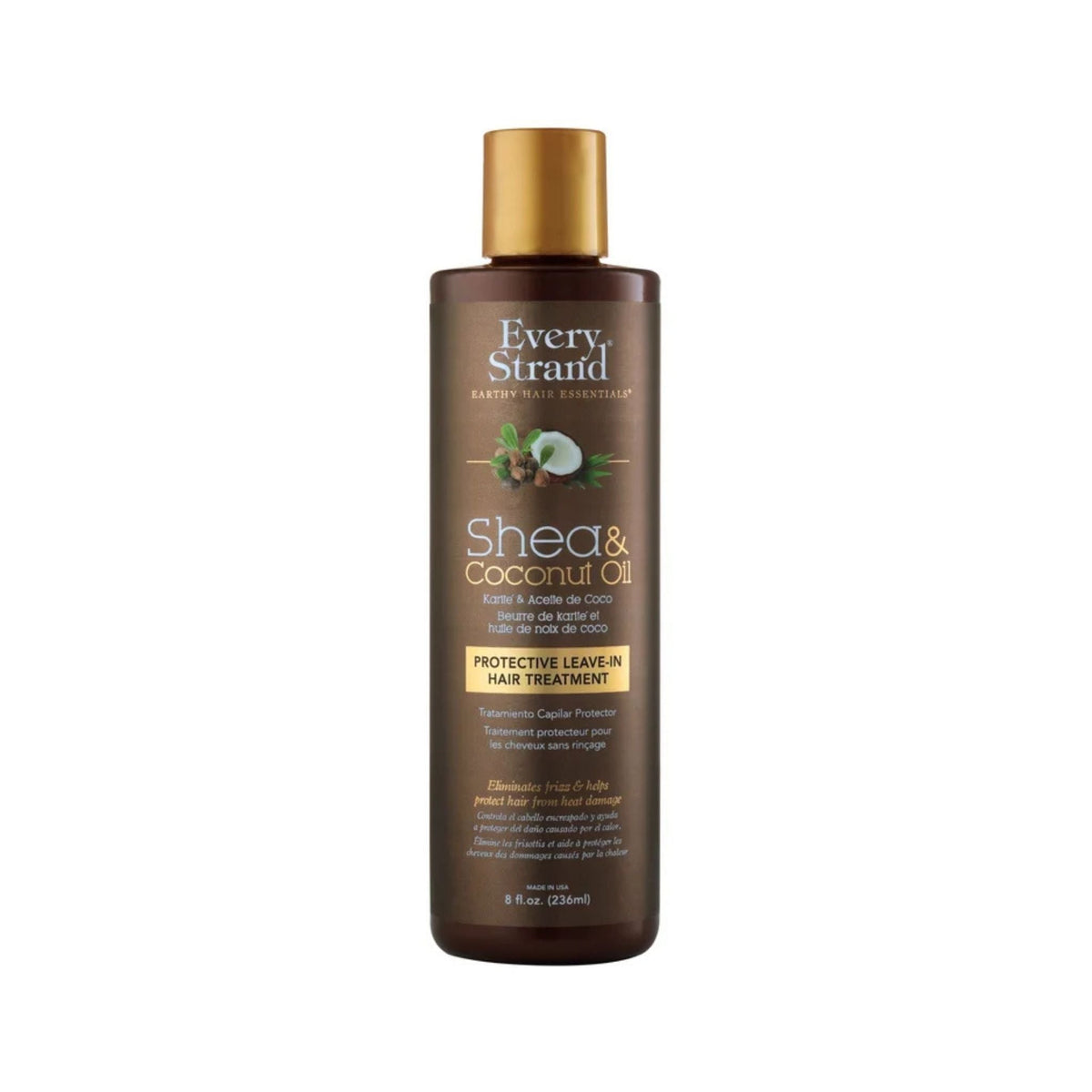 Refect Beauty Every Strand leave-in hair treatment bottle with shea butter and coconut oil for dry damaged hair