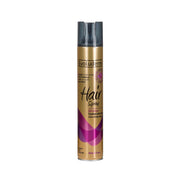 Refect Beauty Evoluderm Ultra Strong Fixing Keratin Hairspray in a gold and purple aerosol can for long-lasting hold.