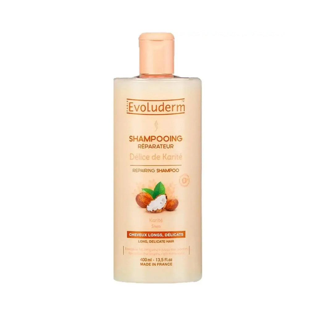 Refect Beauty Evoluderm Repairing Shea Butter shampoo bottle for dry and damaged hair