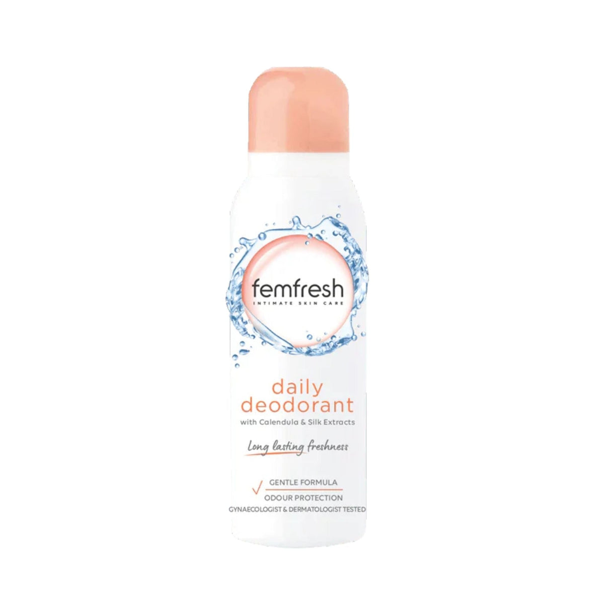 Refect Beauty Femfresh daily intimate deodorant spray with a gentle, long-lasting formula for external hygiene.