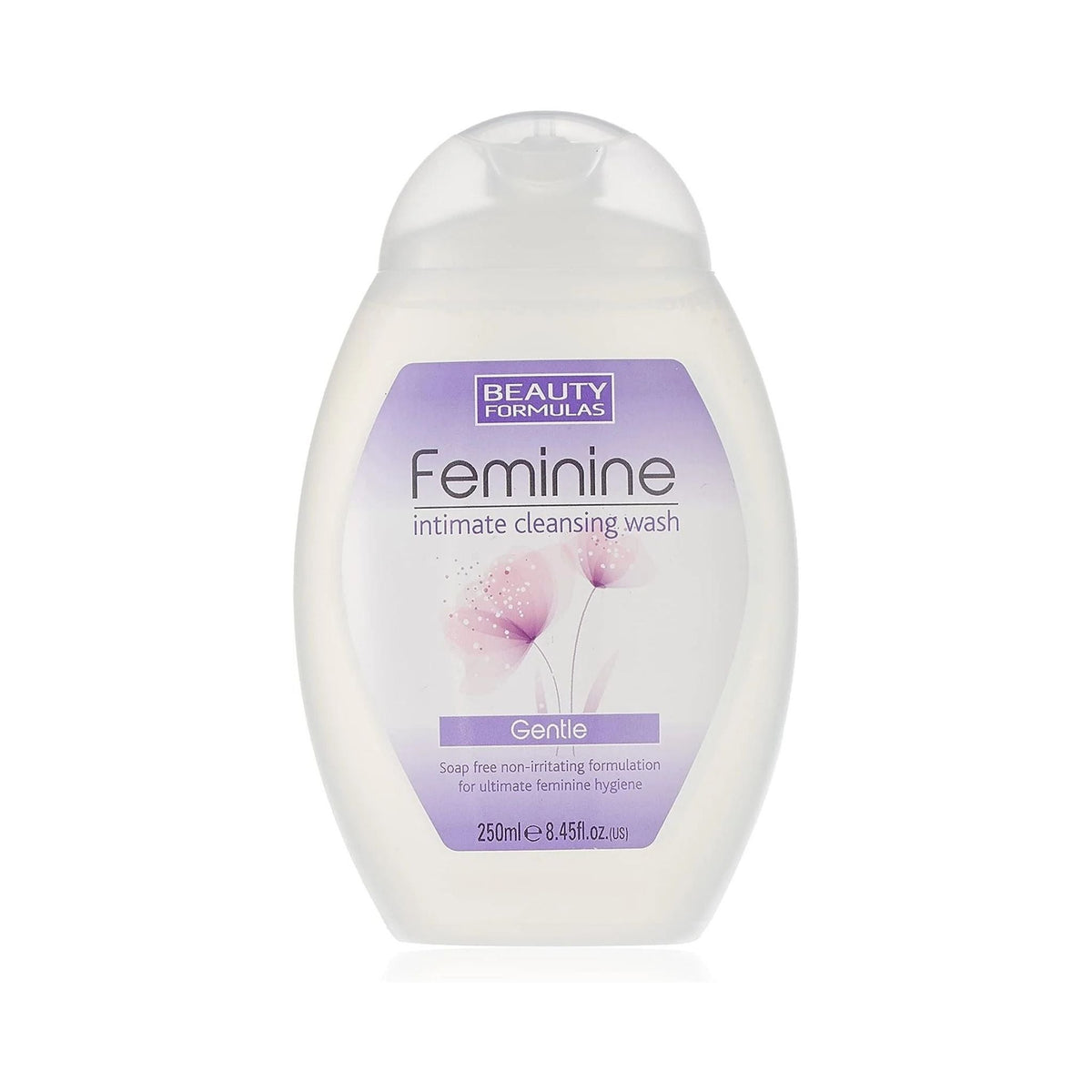 Refect Beauty Gentle Feminine Intimate Cleansing Wash in a 250ml bottle with a soft purple floral design