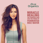 Refect Beauty Kesh King Organics fermented rice water shampoo showing before and after hair transformation results