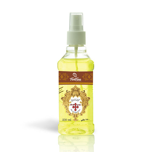 Refect Beauty Five Fives Marie Lemon Eau de Cologne in a clear spray bottle with a yellow citrus-scented fragrance.