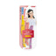 Refect Beauty Feather Flamingo S facial razors in yellow and pink with stainless steel blades and safety guards.