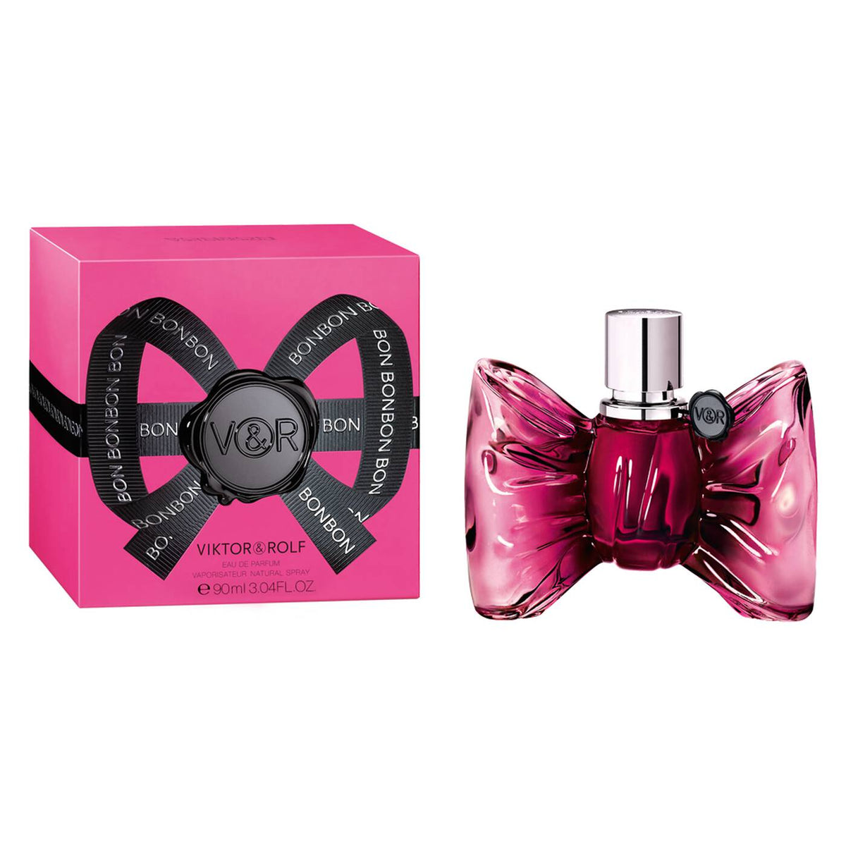 Refect Beauty Viktor & Rolf FlowerBomb Bonbon Eau de Parfum in a pink candy-shaped bottle with matching gift box