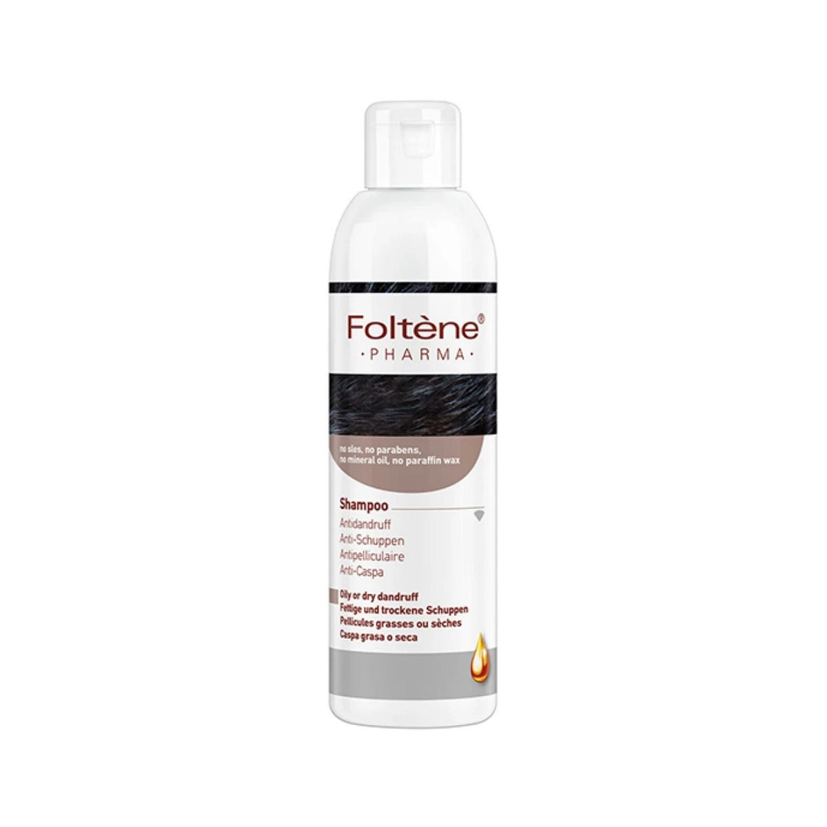 Refect Beauty Foltene Anti-Dandruff Shampoo bottle for oily or dry dandruff treatment