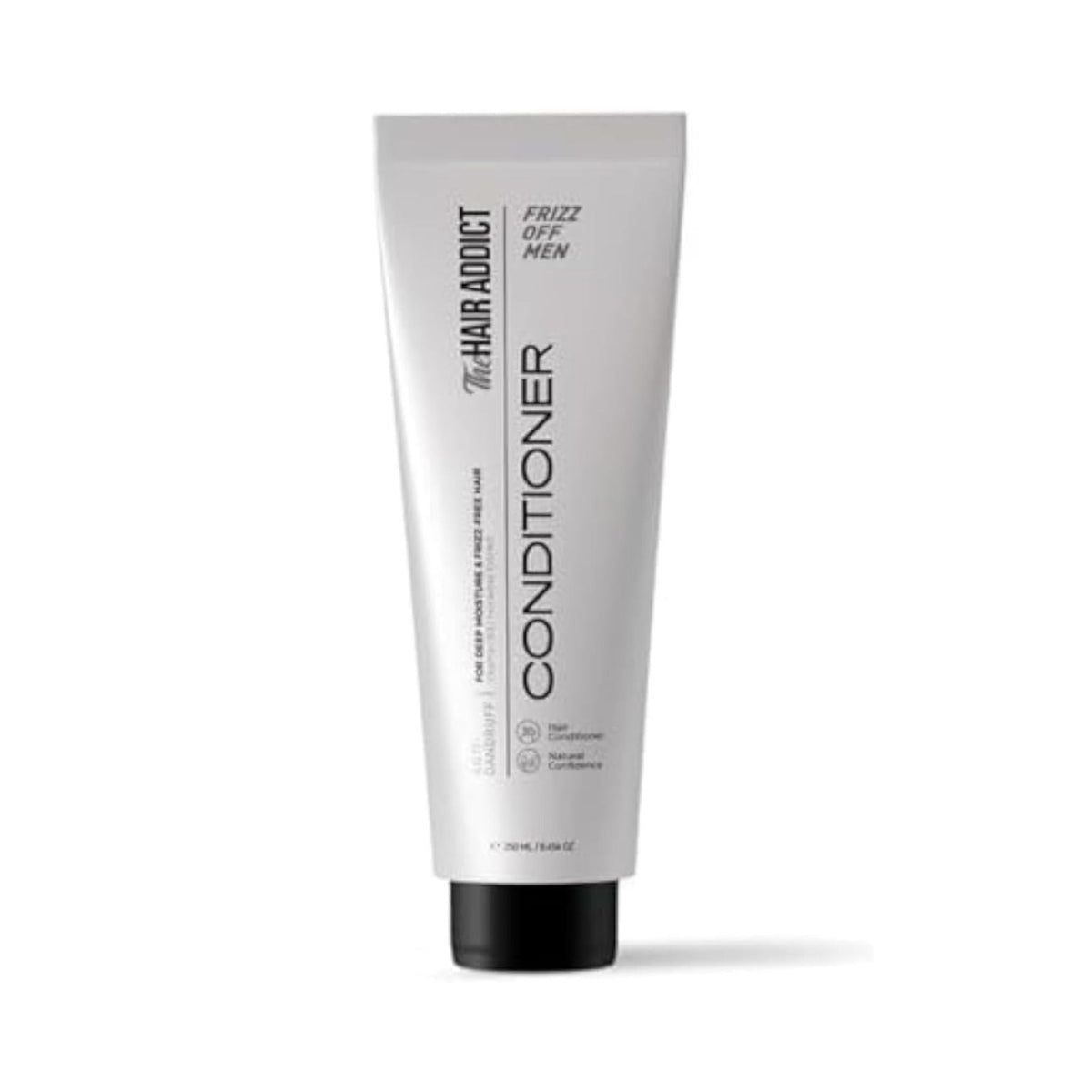 Refect Beauty Hair Addict Frizz Off Men Conditioner in a sleek white 250ml tube for smooth and manageable hair.
