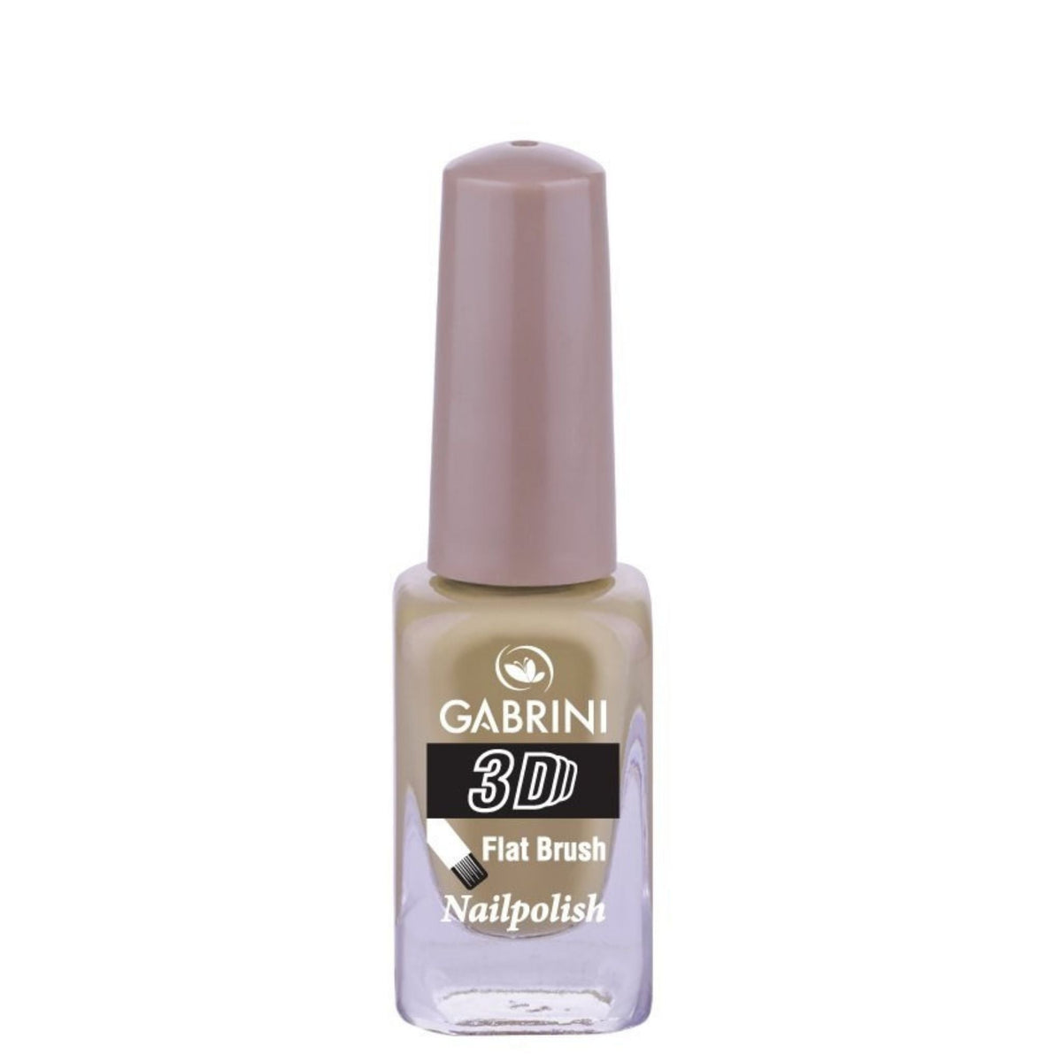 Refect Beauty Gabrini 3D nail polish in a neutral beige shade with a glossy finish and flat brush applicator 07
