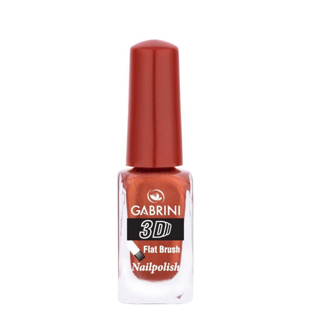 Refect Beauty Gabrini 3D nail polish in a shimmering copper red shade with a glossy finish in a glass bottle 61