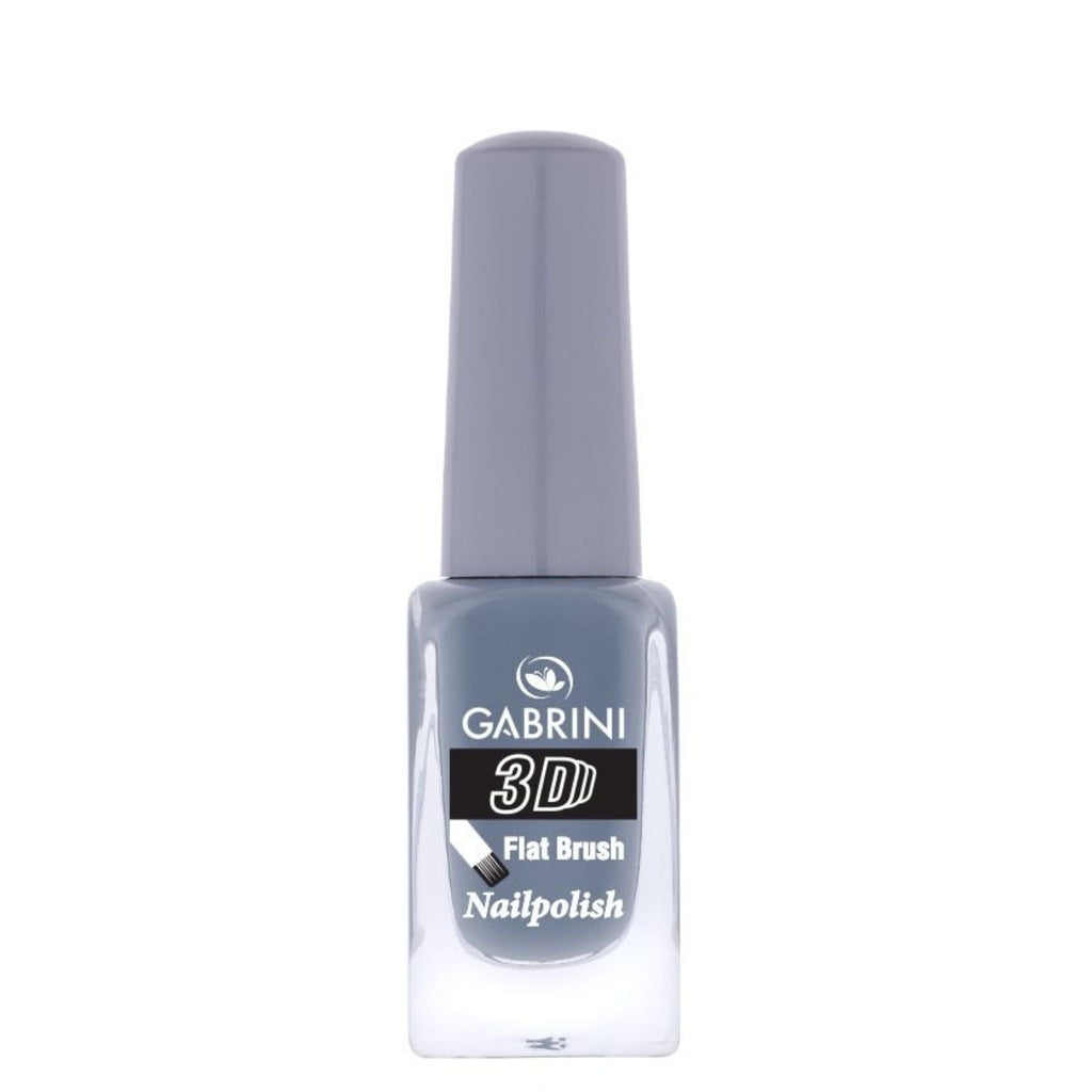 Refect Beauty Gabrini 3D nail polish in a soft grey shade with a glossy finish and flat brush applicator 31