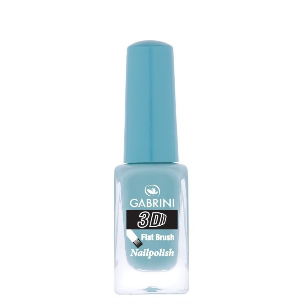 Refect Beauty Gabrini 3D nail polish in a vibrant light blue shade with a glossy finish in a glass bottle 16