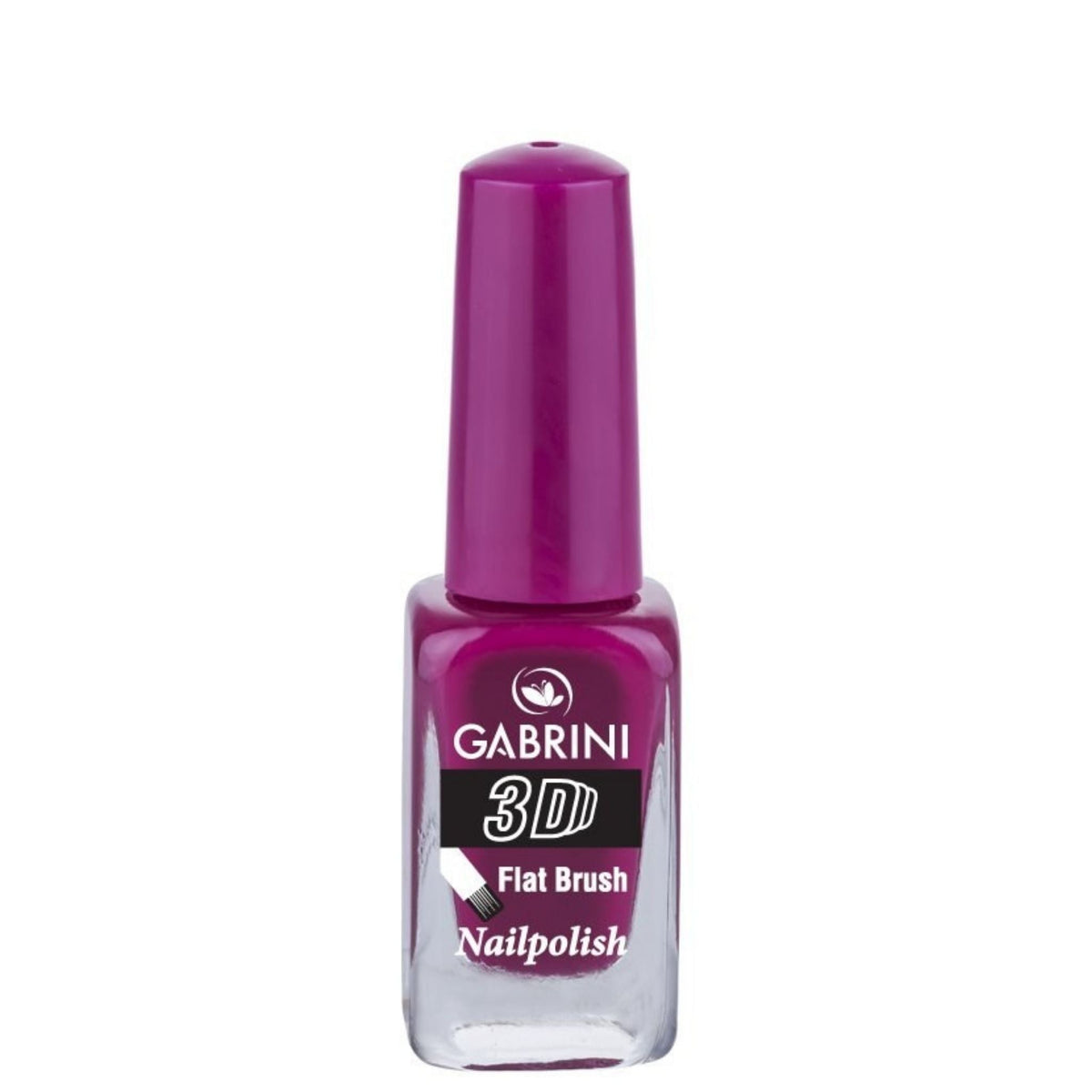 Refect Beauty Gabrini 3D nail polish in a vibrant magenta shade with a glossy finish and flat brush applicator. 11
