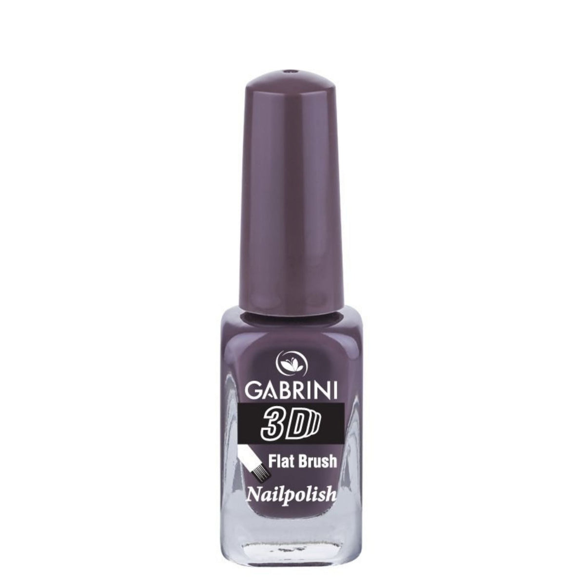 Refect Beauty Gabrini 3D nail polish in a deep mauve shade with a glossy finish in a clear glass bottle 70