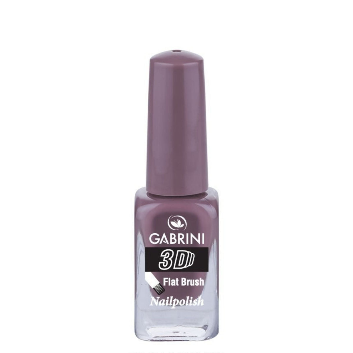 Refect Beauty Gabrini 3D nail polish in a dusty mauve shade with a glossy finish in a glass bottle 15