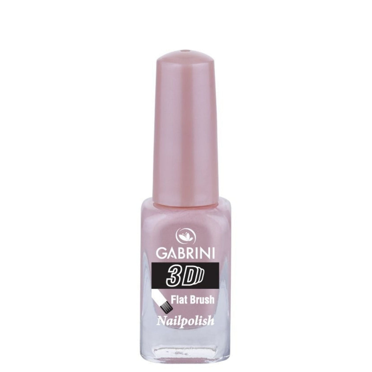 Refect Beauty Gabrini 3D nail polish in a soft dusty pink shade with a glossy finish and flat brush applicator 34