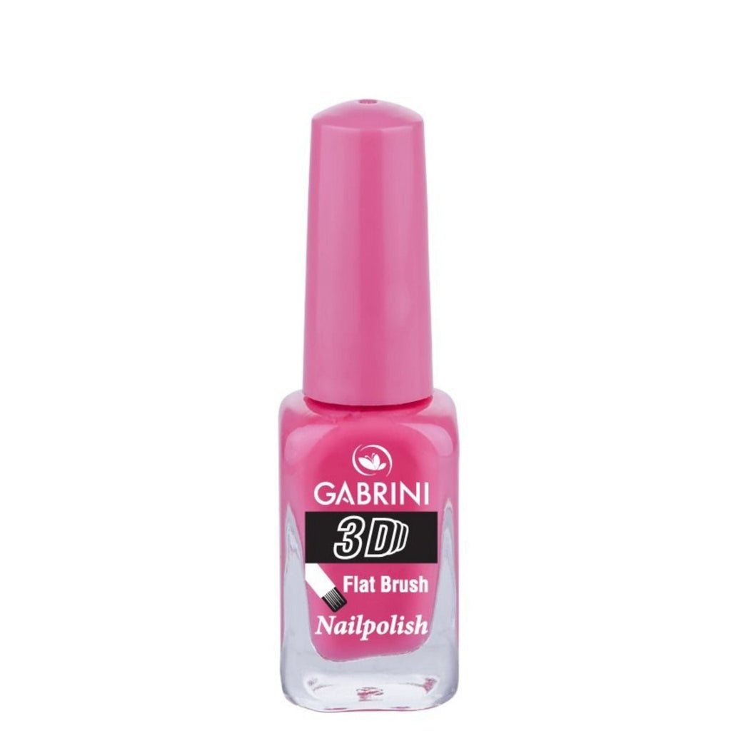 Refect Beauty Gabrini 3D nail polish in a vibrant pink shade with a glossy finish and flat brush applicator 17