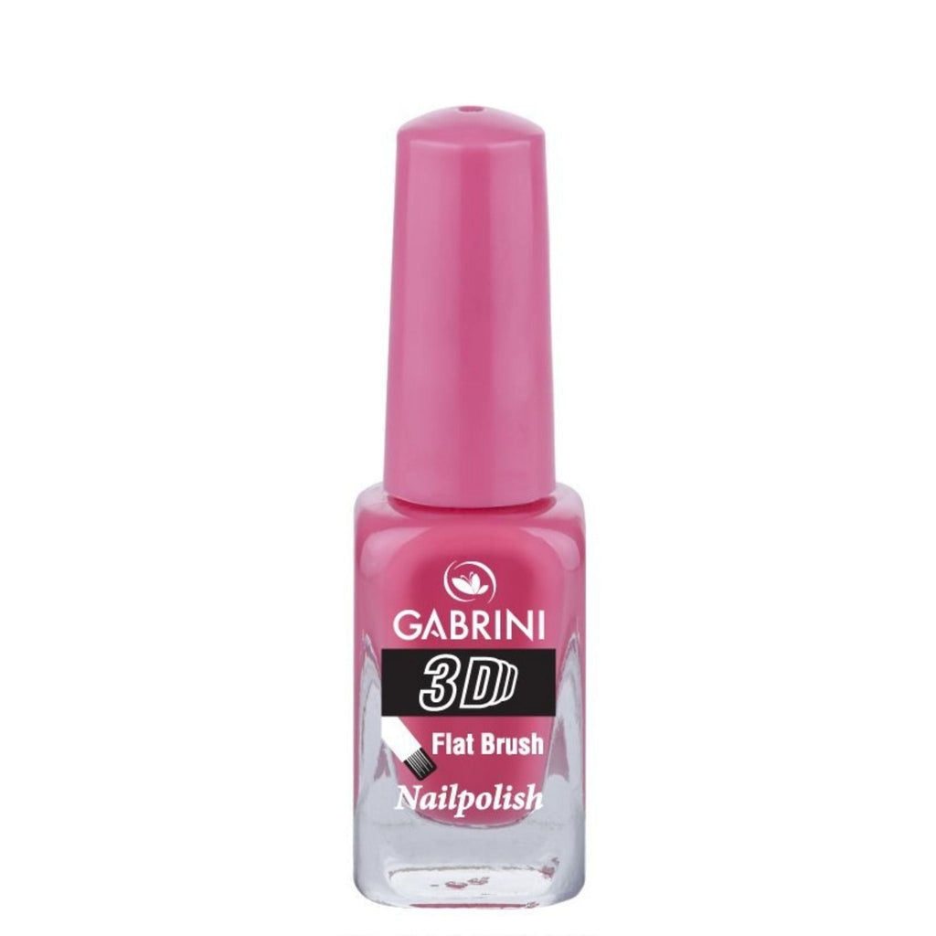 Refect Beauty Gabrini 3D nail polish in a vibrant pink shade with a glossy finish and flat brush applicator 30