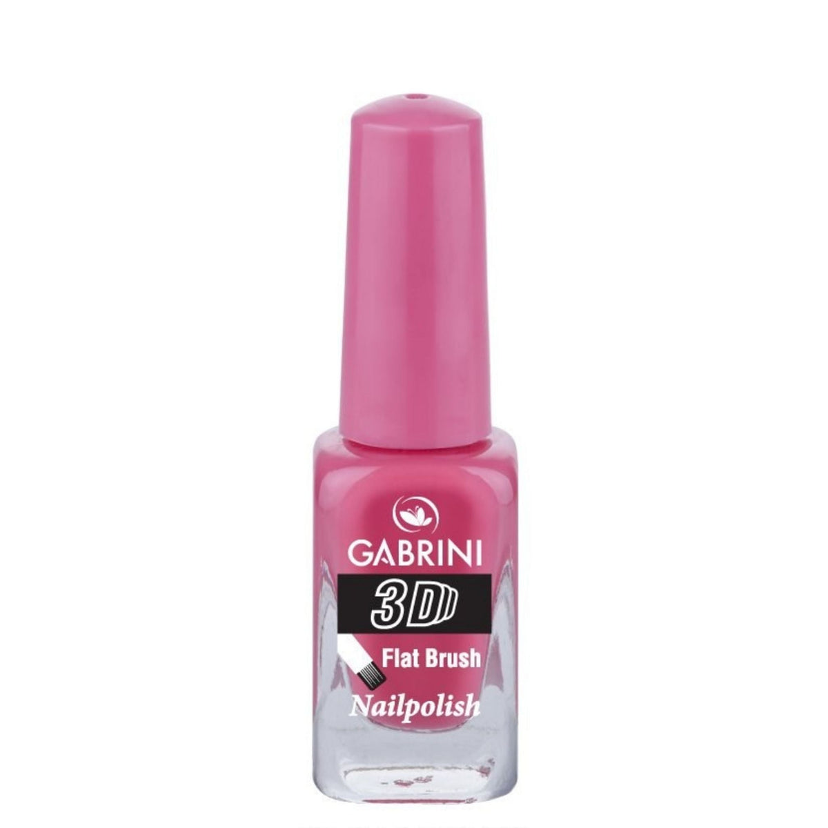 Refect Beauty Gabrini 3D nail polish in a vibrant pink shade with a glossy finish and flat brush applicator 30