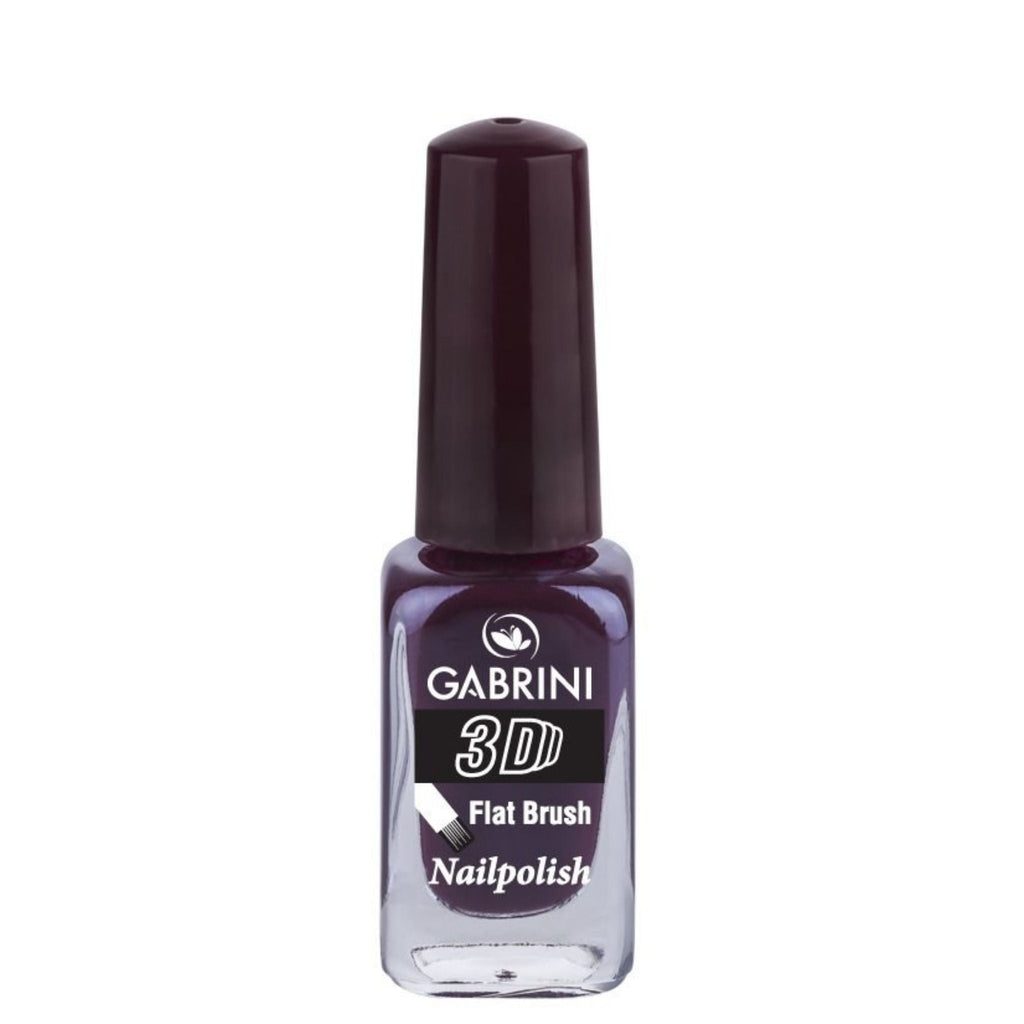 Refect Beauty Gabrini 3D nail polish in a deep dark purple shade with a glossy finish in a glass bottle 45