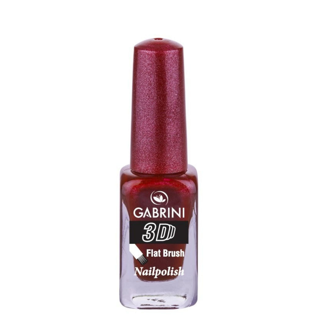 Refect Beauty Gabrini 3D nail polish in a shimmering deep red shade with a glossy finish in a glass bottle 18