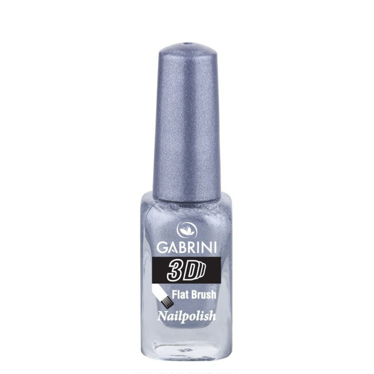 Refect Beauty Gabrini 3D nail polish in a shimmering metallic silver shade with a glossy finish 46