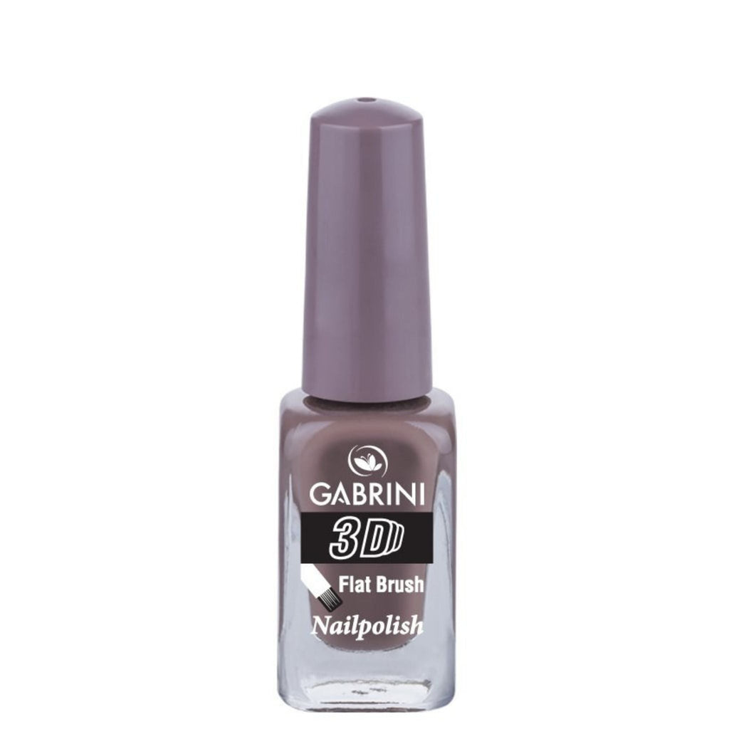 Refect Beauty Gabrini 3D nail polish in a soft taupe shade with a glossy finish and flat brush applicator 35