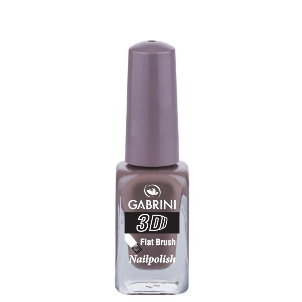 Refect Beauty Gabrini 3D nail polish in a soft taupe shade with a glossy finish and flat brush applicator 35