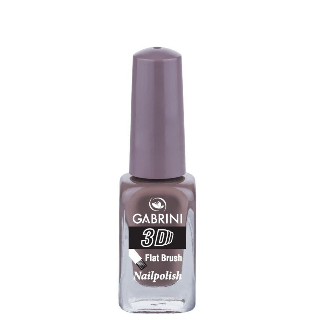 Refect Beauty Gabrini 3D nail polish in a taupe shade with a glossy finish and flat brush applicator 08