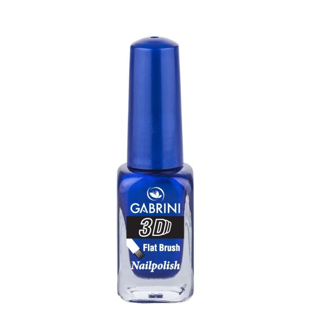 Refect Beauty Gabrini 3D nail polish in a vibrant royal blue shade with a glossy finish and flat brush applicator. 58