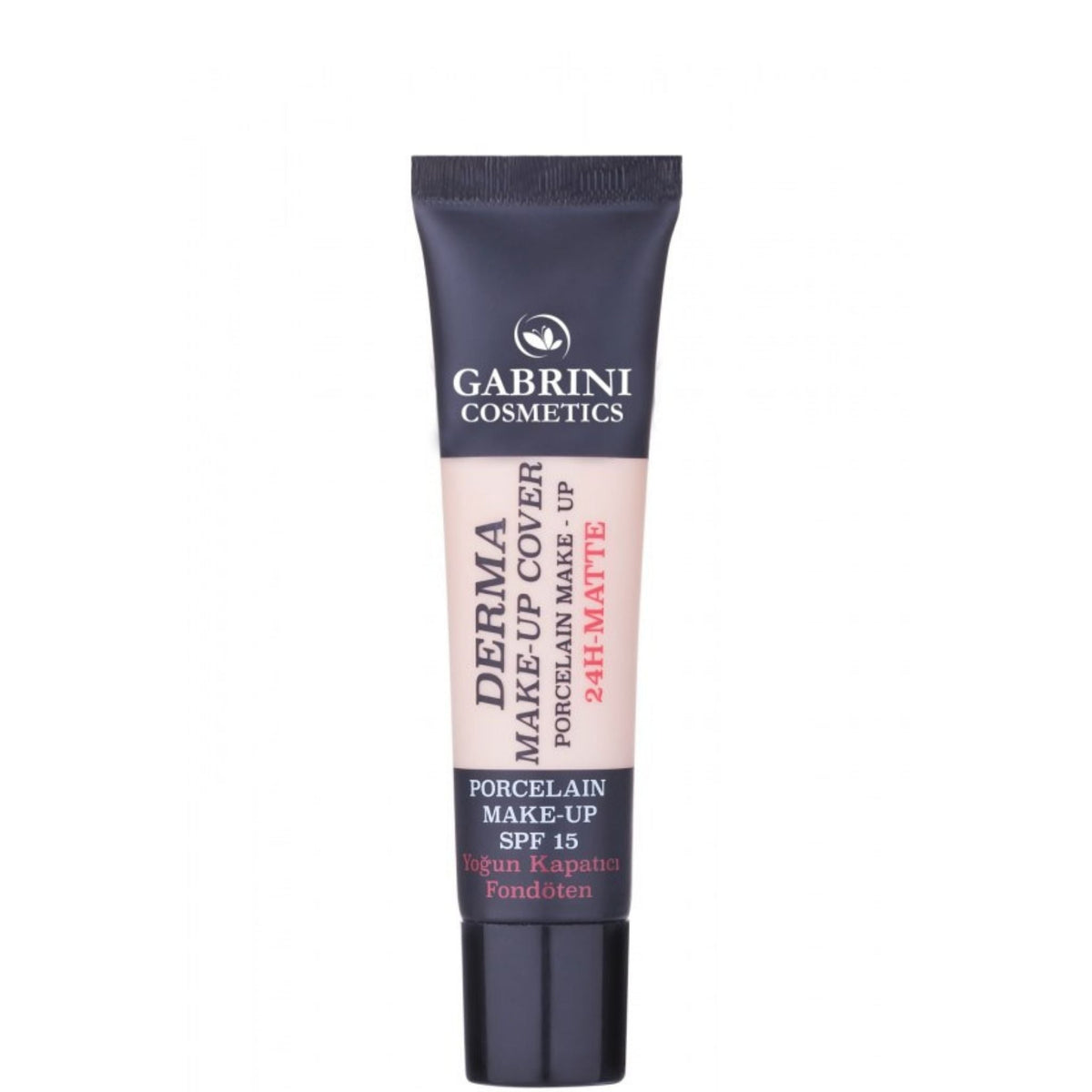 Refect Beauty Gabrini Derma Make-Up Cover Foundation in a squeeze tube for full-coverage matte finish. 101