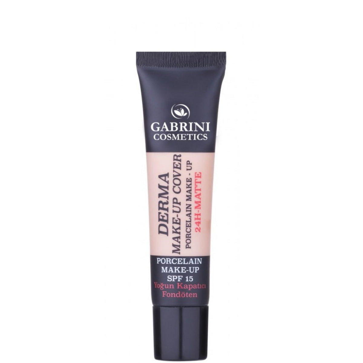 Refect Beauty Gabrini Derma Make-Up Cover Foundation in a squeeze tube for full-coverage, long-lasting matte finish. 102