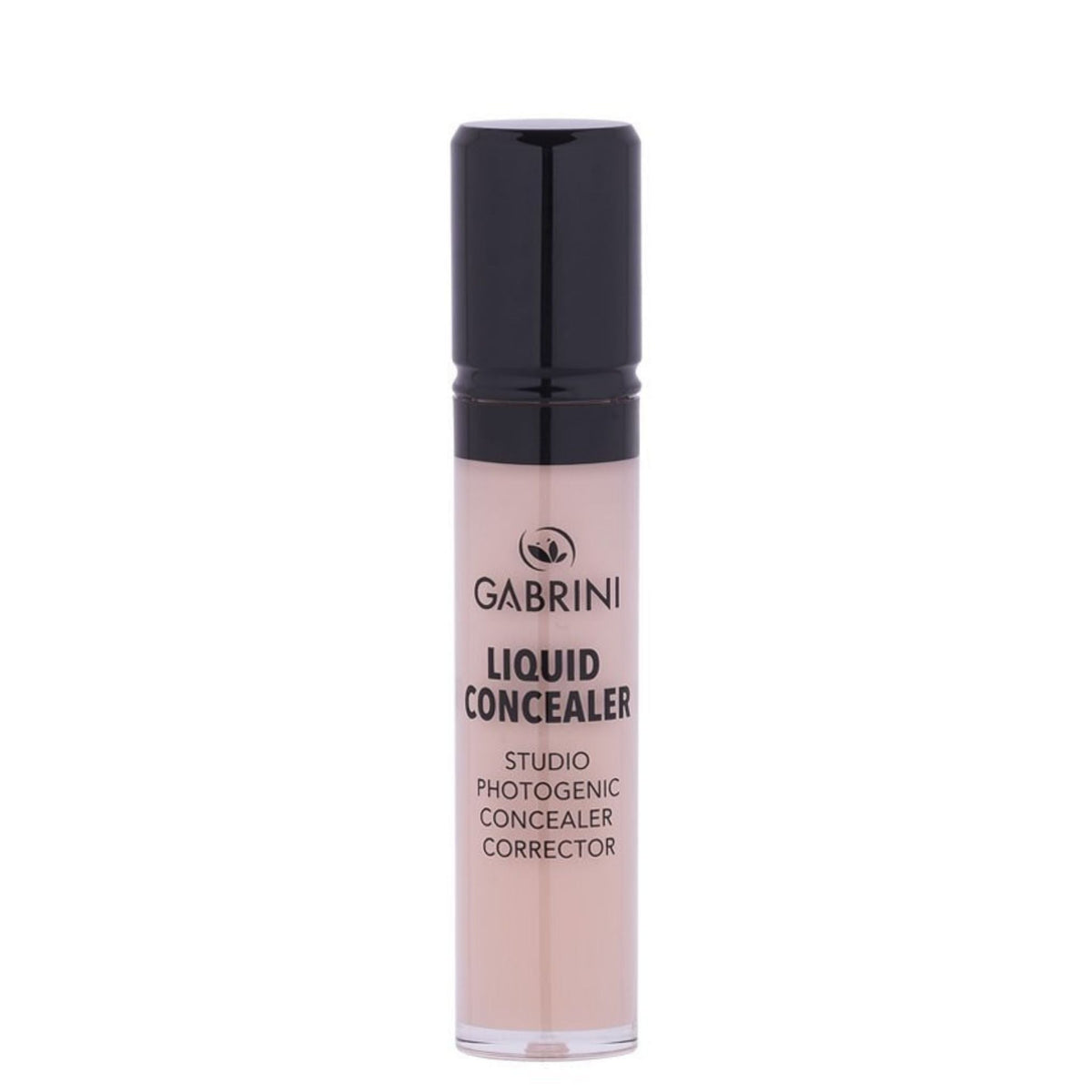 Refect Beauty Gabrini liquid concealer in a clear tube with a black cap for covering dark circles and blemishes 02