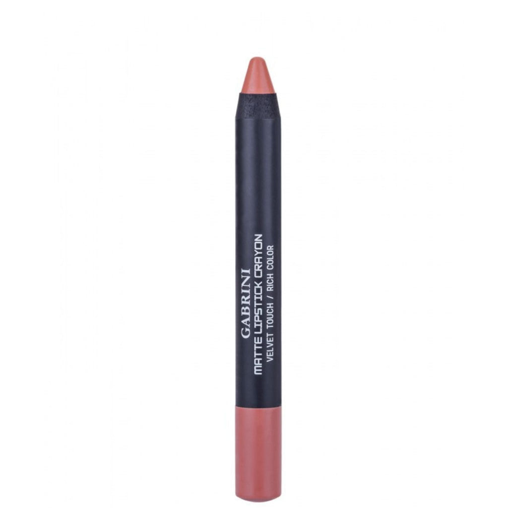 Refect Beauty Gabrini matte lipstick crayon in a dusty rose shade with a smooth, creamy texture for precise application. 01